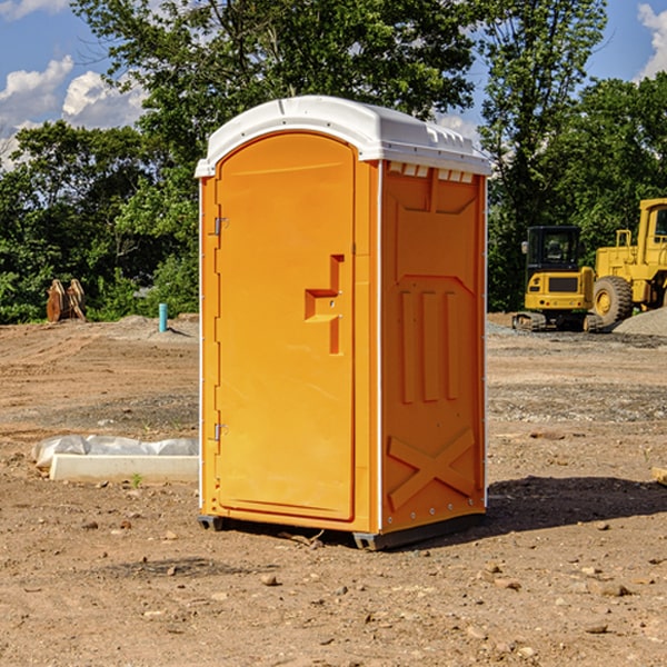 how often are the porta potties cleaned and serviced during a rental period in Marshall County AL